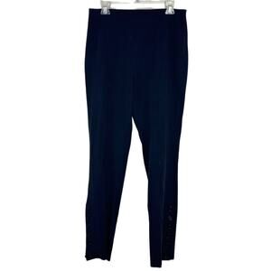 SONIA SPECIALE Italy 100% Wool Navy Blue Women’s Button Ankle Trousers Sz 46